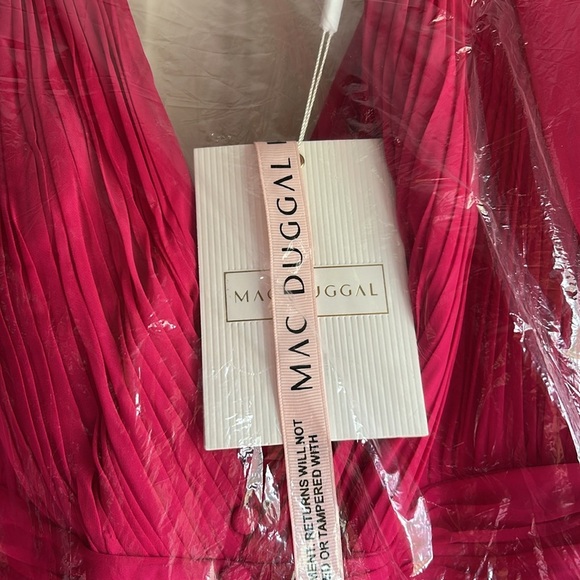 Mac Duggal Hot Pink Gown 68524 • Size 14 • NWT  evening wedding pageant - Picture 6 of 13
